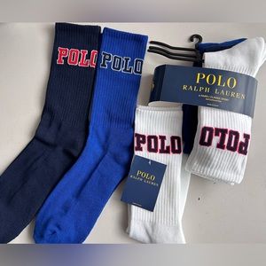 Polo Ralph Lauren 6 pairs athletic crew socks *defect*